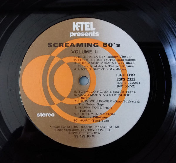 Various : Screamin' 60's Volume 2 (LP, Comp)