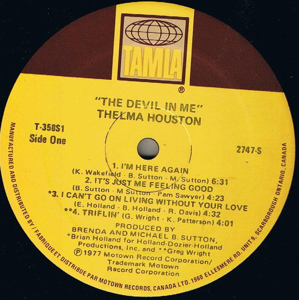 Thelma Houston : The Devil In Me (LP, Album)