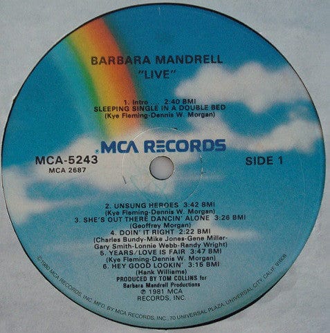 Barbara Mandrell - Live (LP, Album, Glo) - Funky Moose Records 2667235698-JP5 Used Records