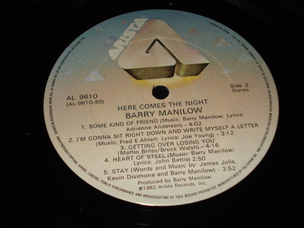 Barry Manilow - Here Comes The Night (LP, Album, Qua) - Funky Moose Records 2538680007-JP005 Used Records