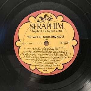 Beniamino Gigli - The Art Of Beniamino Gigli (LP, Comp, Mono) - Funky Moose Records 2616137688-lot007 Used Records