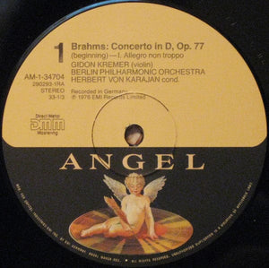Berliner Philharmoniker, Herbert Von Karajan, Gidon Kremer, Johannes Brahms - Violin Concerto In D Major, Op. 77 (LP, RM) - Funky Moose Records 2629092702-lot007 Used Records