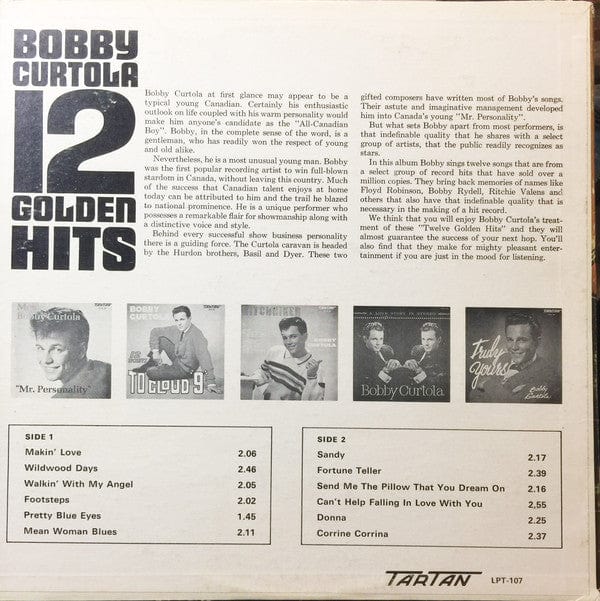 Bobby Curtola - 12 Golden Hits (LP, Comp) - Funky Moose Records 2723948134-JP5 Used Records