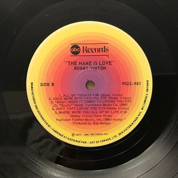 Bobby Vinton - The Name Is Love (LP, Album) - Funky Moose Records 2722028536-LOT009 Used Records