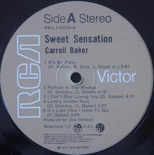 Carroll Baker - Sweet Sensation (LP) - Funky Moose Records 2723935261-JP5 Used Records
