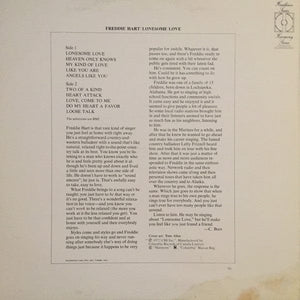 Freddie Hart - Lonesome Love (LP) - Funky Moose Records 2820337390- Used Records