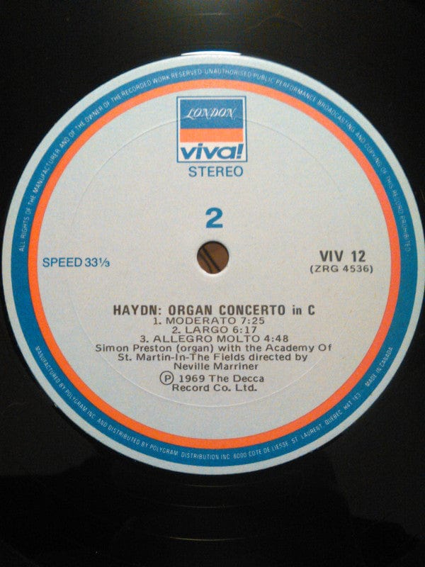 Haydn* / Tuckwell* • Stringer* • Preston* / Academy Of St. Martin-in-the-Fields* • Marriner* - Haydn Concertos - Trumpet • Horn • Organ (LP, Comp) - Funky Moose Records 2820326761- Used Records