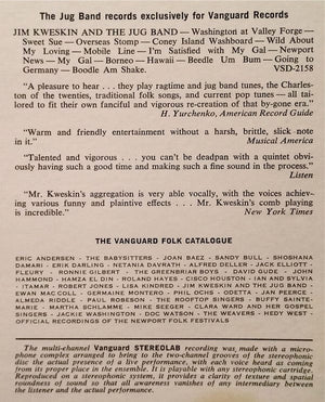 Jim Kweskin & The Jug Band - Jug Band Music (LP, Album, RE) - Funky Moose Records 2590717227-Lot007 Used Records