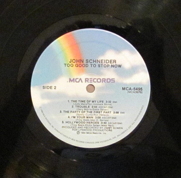 John Schneider - Too Good To Stop Now (LP, Album) - Funky Moose Records 2662115280-JP5 Used Records