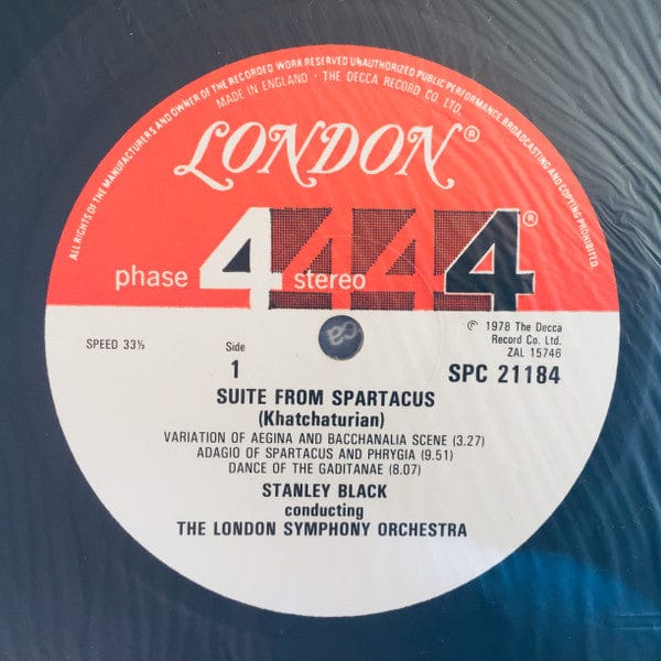 Khachaturian*, Stanley Black · The London Symphony* - Spartacus & Masquerade Ballet Suites (LP) - Funky Moose Records 2908352443- Used Records