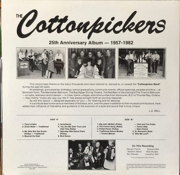 L. D. Bell, The Cottonpickers (2) - 25th Anniversary Album - 1957-1982 (LP, Comp) - Funky Moose Records 2570332281-jg5 Used Records