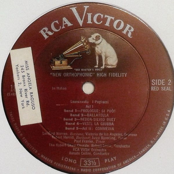 Mascagni*, Leoncavallo* ; The Robert Shaw Chorale, RCA Victor Orchestra* - Cavalleria Rusticana / I Pagliacci (Highlights) (LP, Album, Mono) - Funky Moose Records 2598900369-LOT007 Used Records