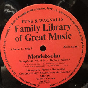 Mendelssohn* - The Italian - Fourth Symphony / Music From A Midsummer Night's Dream (LP, Album) - Funky Moose Records 2570646627-LOT007 Used Records