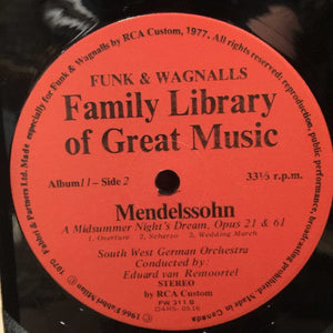 Mendelssohn* - The Italian - Fourth Symphony / Music From A Midsummer Night's Dream (LP, Album) - Funky Moose Records 2570646627-LOT007 Used Records