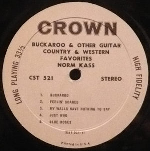 Norm Kass - Buckaroo And Other Guitar Country & Western Favorites (LP) - Funky Moose Records 2706938668-JP5 Used Records