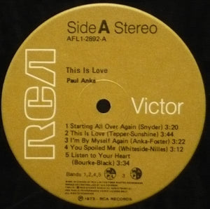 Paul Anka - This Is Love (LP, Album) - Funky Moose Records 2820321931-JP5 Used Records