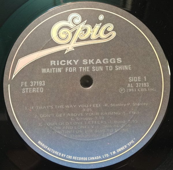 Ricky Skaggs - Waitin' For The Sun To Shine (LP, Album) - Funky Moose Records 2654009490-JP5 Used Records