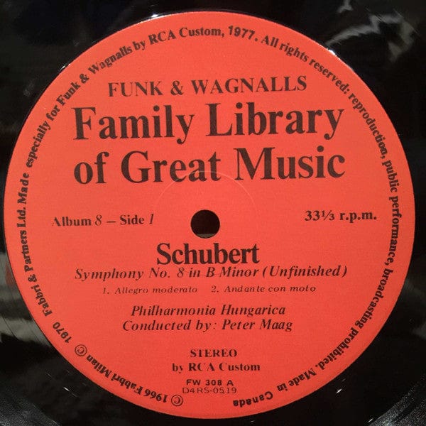 Schubert* - The Unfinished Symphony - Symphony No. 5 (LP, Album) - Funky Moose Records 2565153852-LOT007 Used Records