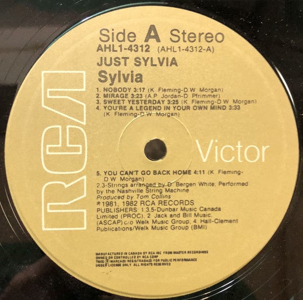 Sylvia (7) - Just Sylvia (LP, Album) - Funky Moose Records 2450316875-LOT005 Used Records