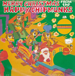 The Happy Chipmunks - Merry Christmas From The Happy Chipmunks (LP, Album) - Funky Moose Records 2668560393-lot008 Used Records