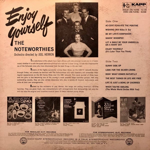 The Noteworthies - Enjoy Yourself (LP, Album, Mono) - Funky Moose Records 2722714336-LOT009 Used Records