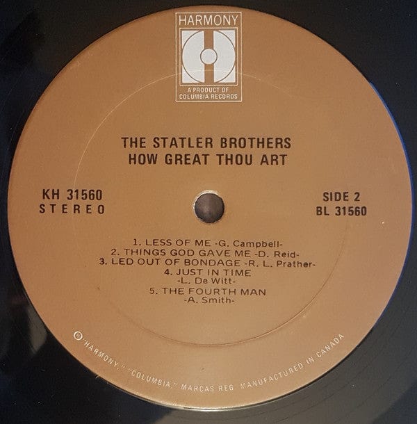The Statler Brothers - How Great Thou Art (LP, Album, RE) - Funky Moose Records 2690999980-LOT009 Used Records