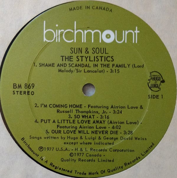The Stylistics - Sun & Soul (LP, Album) - Funky Moose Records 2906835061- Used Records