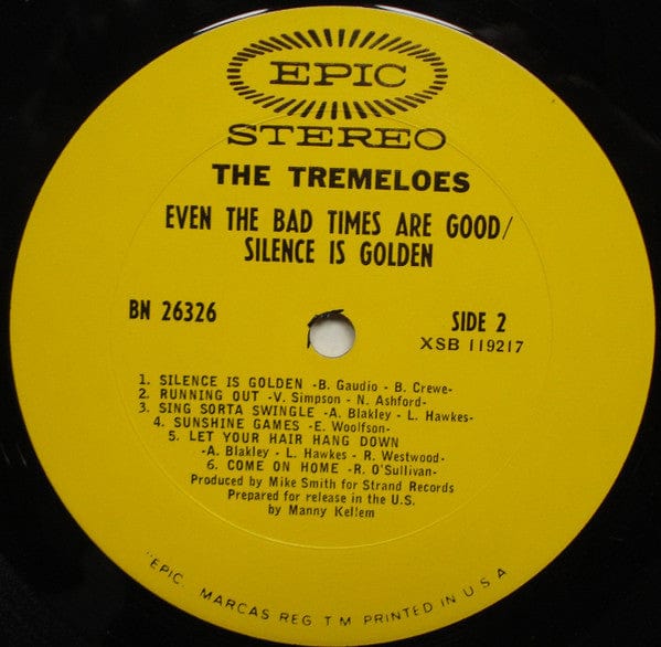 The Tremeloes - Even The Bad Times Are Good / Silence Is Golden (LP, Album, Pit) - Funky Moose Records 2729278090-LOT009 Used Records