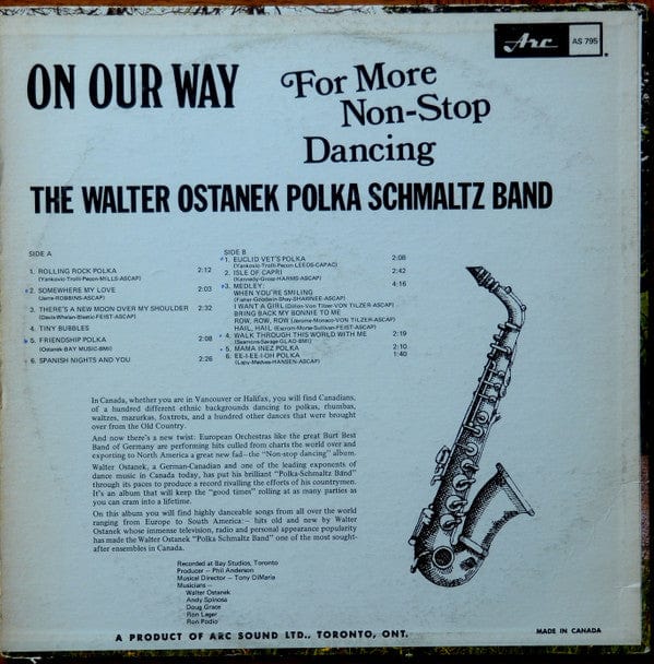 The Walter Ostanek Polka Shmaltz Band* - On Our Way For More Non-Stop Dancing (LP, Album) - Funky Moose Records 2722716136-LOT009 Used Records