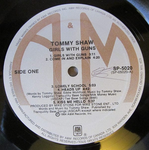 Tommy Shaw - Girls With Guns (LP, Album) - Funky Moose Records 2638423014-lot008 Used Records