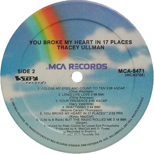 Tracey Ullman - You Broke My Heart In 17 Places (LP, Album) - Funky Moose Records 2763907915-lot008 Used Records