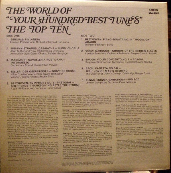 Various - The World Of Your Hundred Best Tunes, The Top Ten (LP, Comp) - Funky Moose Records 2590788981-LOT007 Used Records