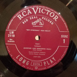 Wagner*, Boston Symphony Orchestra, Charles Munch - Music From Tannhäuser, Die Walküre And Die Götterdämmerung (LP, Mono) - Funky Moose Records 2632171848-lot007 Used Records