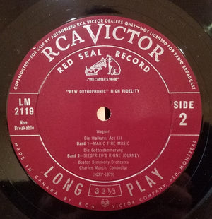 Wagner*, Boston Symphony Orchestra, Charles Munch - Music From Tannhäuser, Die Walküre And Die Götterdämmerung (LP, Mono) - Funky Moose Records 2632171848-lot007 Used Records