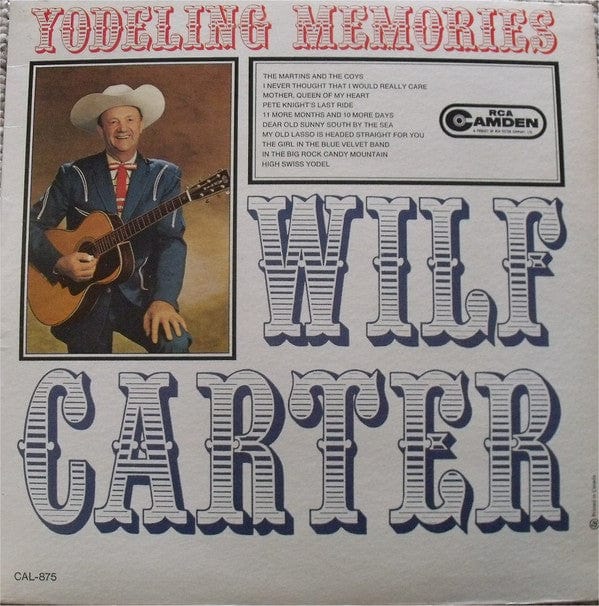 Wilf Carter - Yodeling Memories (LP, Mono) - Funky Moose Records 2596026993-LOT007 Used Records