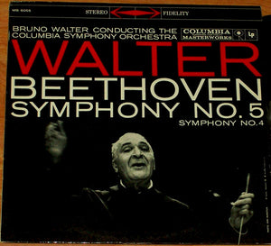 Beethoven* - Bruno Walter Conducting The Columbia Symphony Orchestra : Symphony No. 5 / Symphony No. 4 (LP, Album)