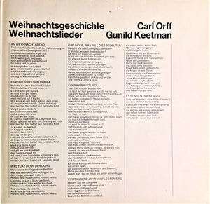 Carl Orff, Gunild Keetman, Salzburger Hirtenbuben, Tobi Reiser, Der Tölzer Knabenchor*, Gerhard Schmidt-Gaden : Weihnachtsgeschichte • Weihnachtslieder (LP, Comp, RE)
