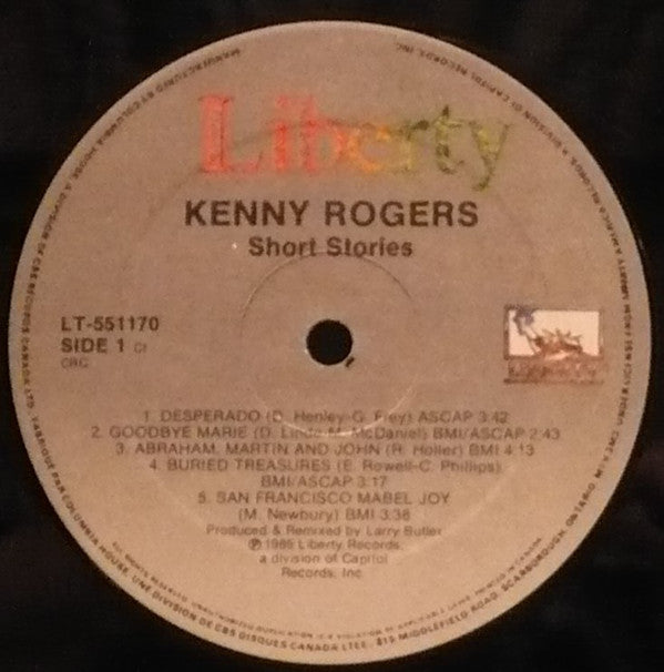 Kenny Rogers : Short Stories (LP, Comp, Club)