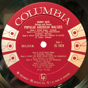 Sammy Kaye : Popular American Waltzes (LP, Album, Mono)