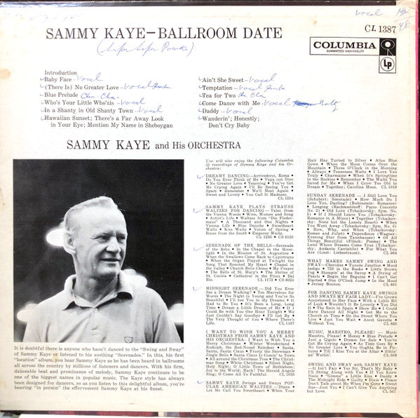 Sammy Kaye And His Orchestra : Ballroom Date (LP, Album)