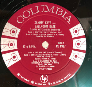 Sammy Kaye And His Orchestra : Ballroom Date (LP, Album)