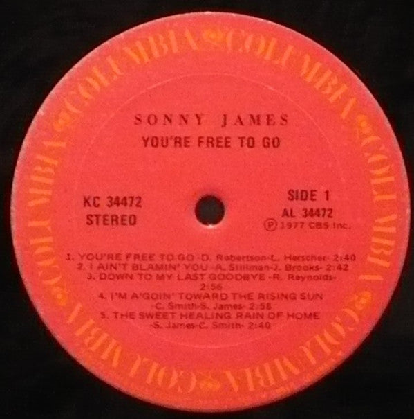Sonny James : You're Free To Go (LP)