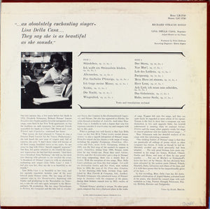Lisa Della Casa : Richard Strauss Songs (LP, Album)