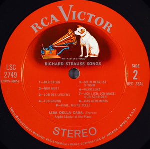 Lisa Della Casa : Richard Strauss Songs (LP, Album)