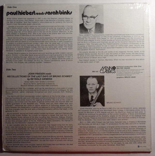 Paul Hiebert, Reynold Siemens : Menno Classics (LP, Album, Comp)