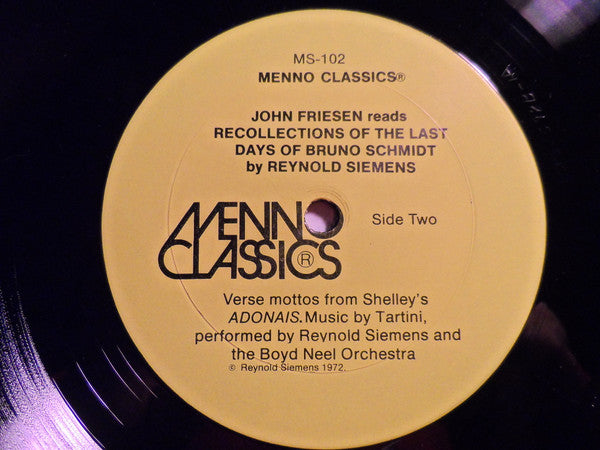 Paul Hiebert, Reynold Siemens : Menno Classics (LP, Album, Comp)