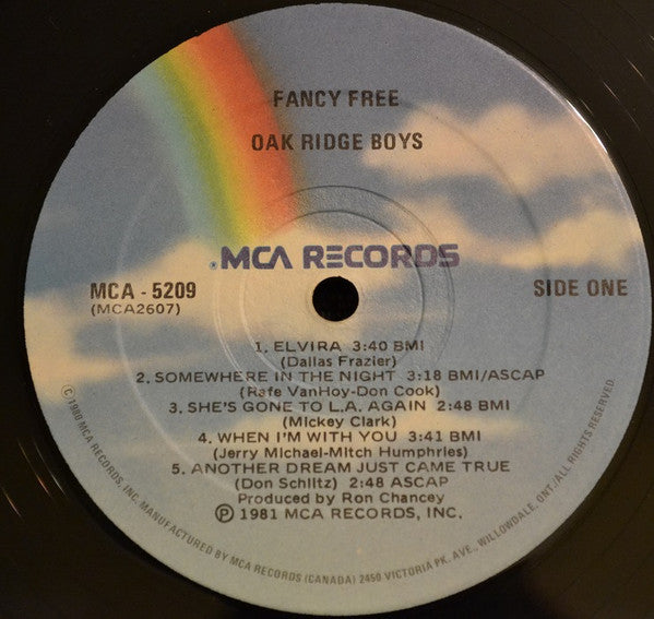 The Oak Ridge Boys : Fancy Free (LP, Album, Gat)