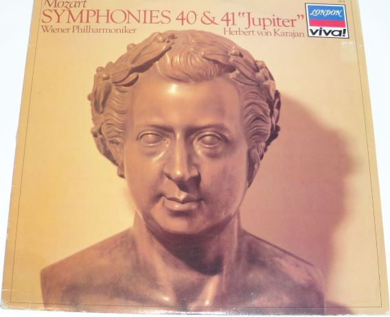 Mozart*, Wiener Philharmoniker, Herbert von Karajan : Symphonies 40 & 41 "Jupiter" (LP, Album, RE)