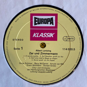 Albert Lortzing : Zar & Zimmermann (LP)