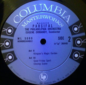Wagner* - Philadelphia Orchestra* - Eugene Ormandy : Parsifal (LP, Album, Mono)